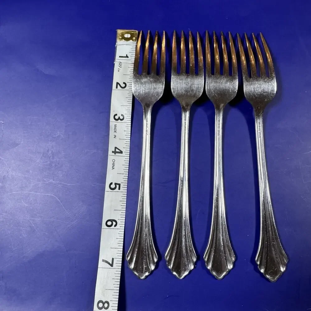 Oneida Bancroft Stainless Steel Dinner Forks 7 3/8” Set of 4 USA